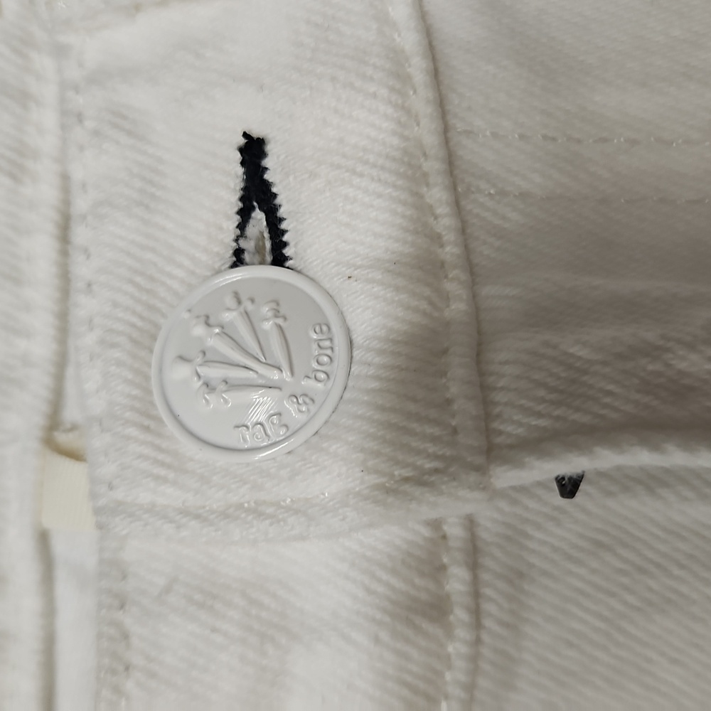 rag & bone Women's White Straight Leg Jeans - Picture 3 of 11